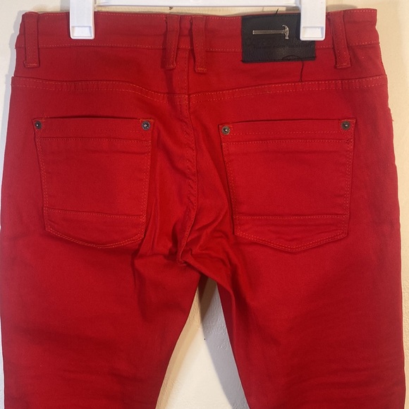 Copper Rivet Motorcycle Denim Jeans - Picture 6 of 9